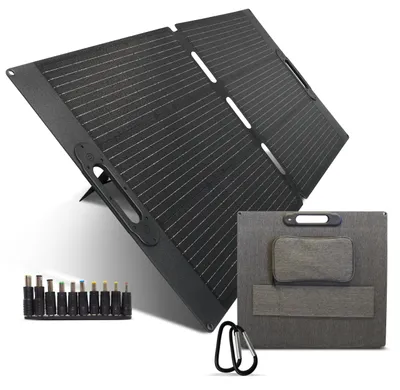 Zdjęcie produktu dla Panel solarny składany 100W 5V/3A Ładowarka USB-C Quick Charge ETFE