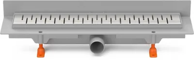 Productafbeelding van Chud?j vloerafvoer voor wandmontage, 350 mm, zijuitlaat D40, mat oppervlak, model CH 350 M 3