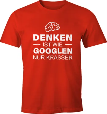 Produktbild von Denken ist wie googeln nur krasser Herren T-Shirt Fun-Shirt Moonworks®  L