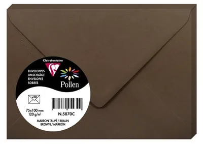 Zdjęcie produktu dla Koperta Pyłek kwiatowy 20 sztuk brązowy 75x100 mm 120g