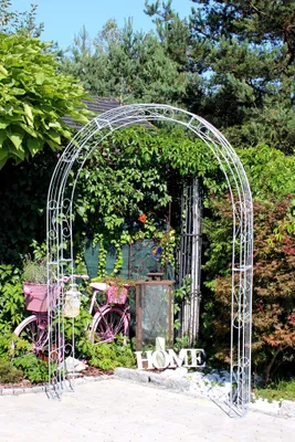 Produktbild von Rosenbogen Paris Rund Gesamtbreite 1,20 m Verzinkt Pergola Metallrosenbogen Gartenbogen Rosensäule Rose Arches Arco da Giardino Arches de Rose