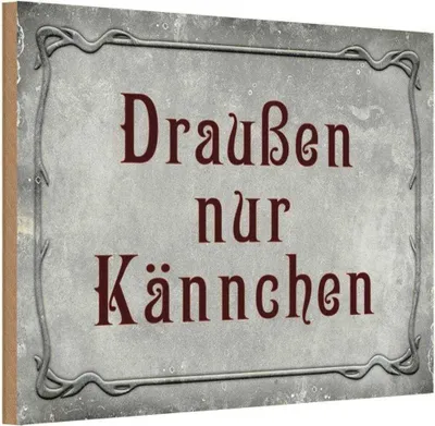 Produktbild von vianmo Holzschild 20x30 cm Kaffee draußen nur Kännchen Essen Trinken