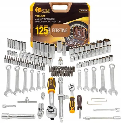 Image de Jeu d'outils de 1/2" et 1/4" (125 pièces) (à six pans) (4-32 mm)