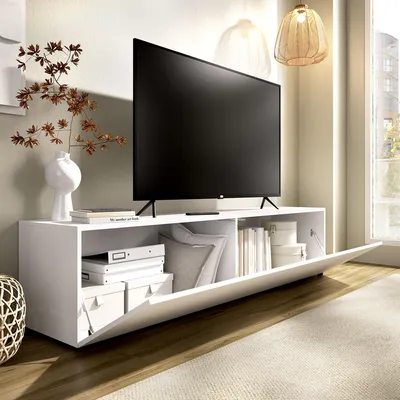 Immagine prodotto di Borger - Mobile Porta tv, 42x180x42h cm Bianco, un Ripiano