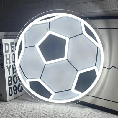 Obrázek produktu pro Neonový nápis "Fotbal", stmívatelný, ideální jako dekorace na zeď