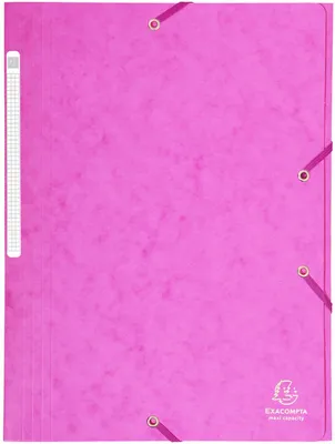 Produktbild von Sammelmappe mit Maxi Kapazität, Gummizug und 3 Klappen aus Manila Karton 425g Nature Future, für Format DIN A4 Rosa