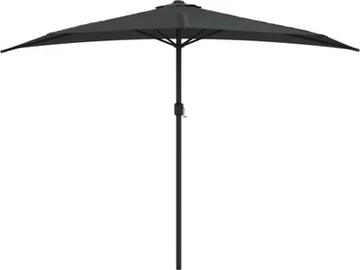 Produktbild von Hochwertigen Möbel Sonnenschirme - Anthrazit Balkon-Sonnenschirm mit Alu-Mast Anthrazit 300x155cm Halbrund NEU1644730