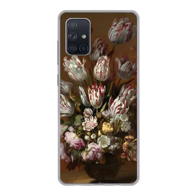 Produktbild von MuchoWow® Handyhülle Schutzhülle Hülle für Samsung Galaxy A51 5G Kunst - Blumen - Stillleben - Alte Meister - Vintage Silikon Softcase Handy Hülle - Abbildung