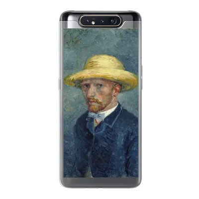 Produktbild von MuchoWow® Handyhülle Schutzhülle Hülle für Samsung Galaxy A80 Selbstbildnis mit Hut - Vincent van Gogh Silikon Softcase Handy Hülle - Schutzdeckel