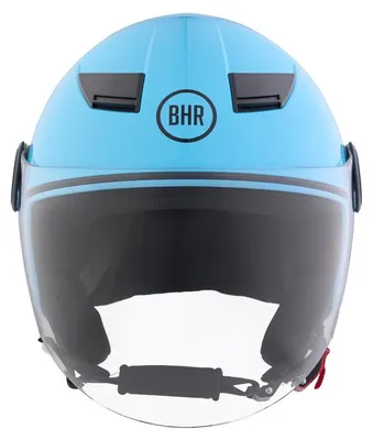 Produktbild von BHR 841 CHILD, Kinder-Motorradhelm Demi-Jet ECE 22.06, Kratzfestes Visier, mikrometrischer Verschluss & modernes Design, Blau, S