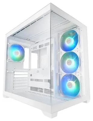 Produktbild von Mars Gaming MCV5W, Midi Tower, Weiß, ATX, micro ATX, Mini-ITX, Gehärtetes Glas, 16,5 cm, 41,6 cm