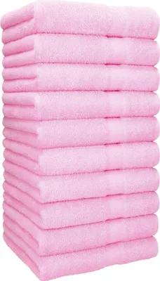 Produktbild von Betz Handtuch 10er Pack Handtücher Set Palermo Größe 50x100 cm 100% Baumwolle - gut trocknend, leichte Qualität - ideal für Sport, Strand, Reisen-rosé