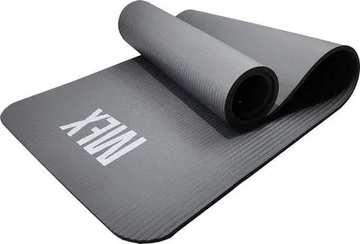 Produktbild von Famanu Fitnessmat weiche und dicke Anti-Rutsch-Matte 183 x 61 x 0,8 cm - ideal für Anfänger und Fortgeschrittene - grau