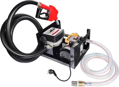 Produktbild von Wiltec Heizöl- und Dieselpumpe 230V/550W 50l/min selbstansaugend Pumpe mit automatischer Pistole, Kraftstoffpumpe, Absaugpumpe