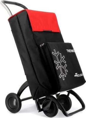 Image de Rolser Chariot de courses 4 roues - Thermo Fresh MF 4.2 - Noir/Rouge - Sac isotherme y compris sac amovible