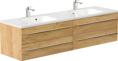 Produktbild von Badmöbel Waschplatz "Geant 180 cm" Eiche Gold