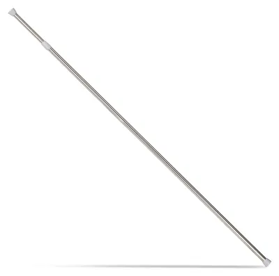 Image de Tringle télescopique Relaxdays, tringle à pince pour rideaux, rideaux de douche, encadrements de porte et bien plus encore, sans perçage, en acier inoxydable, 150 - 280 cm