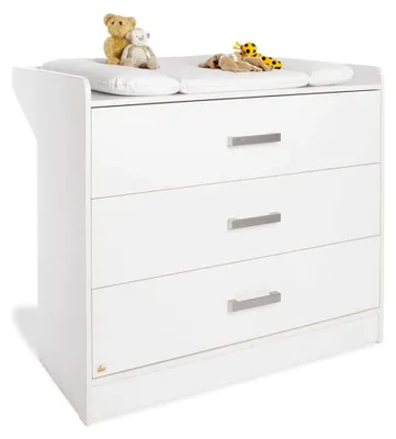 Produktbild von Wickelkommode Viktoria breit, moderne, breite Wickelkommode, Wickelfläche 85 x 75 cm, Wickelhöhe 84 cm, Wickelansatz abnehmbar, weiß (Art.-Nr. 13 00 22 B)