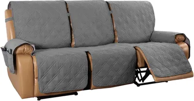 Produktbild von Sofabezug Sofaüberwurf Anti-Rutsch Sofa Schonbezug Wasserdichtes Sofabezüge Quilted Sofabezüge für Hunde Haustiere( 3-Sitzer,Dunkelgrau)