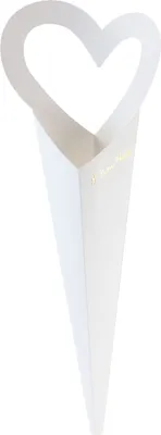 Produktbild von Blumentüte Rosen Geschenkverpackung Weiß Herz I Love You 46cm 12St Dekoration Valentinstag, 12 Stück