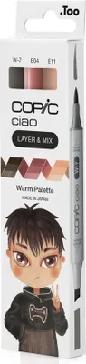 Productafbeelding van COPIC® 220750311 COPIC® Ciao Warm Palette Layoutmarker-Set farbsortiert 1,0 + 6,0 mm, 3 St.