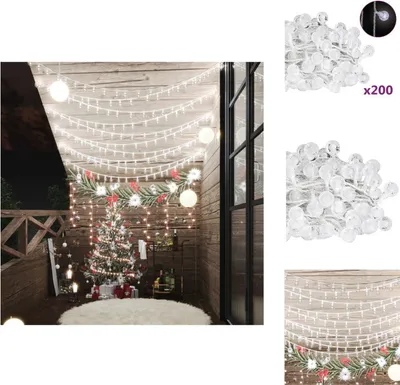 Obrázok produktu pre vidaXL Rozprávkové svetlá 20 m 200 LED studená biela 8 funkcií - Vianočné osvetlenie