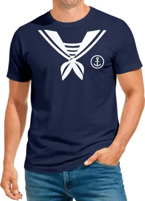 Produktbild von Herren T-Shirt Matrose Sailor Last Minute Faschingskostüme Männer Faschingsshirt Verkleidung Karneval Fastnacht Moonworks®