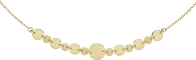 Produktbild von JOBO Collier Halskette mit Plättchen 925 Sterling Silber gold vergoldet 45 cm Kette
