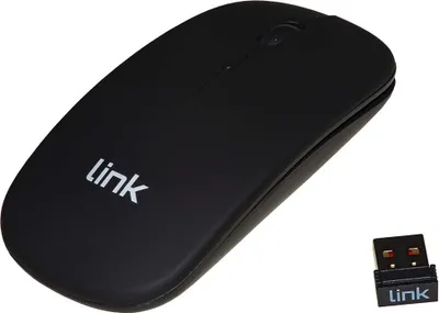 Immagine prodotto di LINK LKMOS34 Mouse Wireless Ottico Nero con Batteria Ricaricabile 1600 DPI