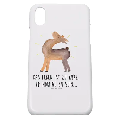 Produktbild von Mr. & Mrs. Panda Iphone 10 Handyhülle Lama Stolz - Weiß - Geschenk, Cover, Hülle, Handy, Family, Anders, Familie, X, Lamas, Freundin
