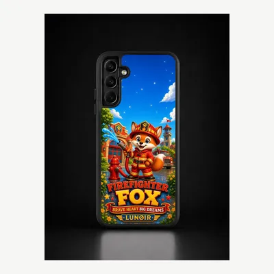 Productafbeelding van Samsung S22 Plus hoesje, telefoonhoesje, beschermhoesje, case met het motief van een brandweerhond – LUNØIR ©