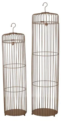 Produktbild von Vogelkäfig sehr groß, antikbraun Edelrostoptik Vogelkäfig, sehr groß - h = 150 cm