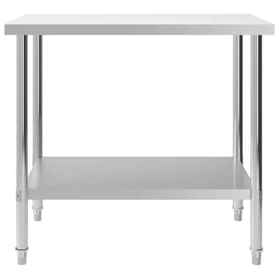 Produktbild von vidaXL Küchen-Arbeitstisch 100 x 60 x 85 cm Edelstahl