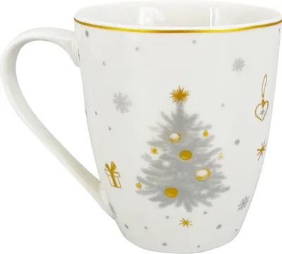 Produktbild von Weihnachtsbecher Silber Koleda 300 ml, silber/gold