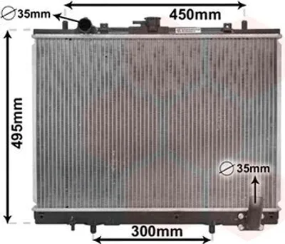 Produktbild von VAN WEZEL 32002161 Kühler Wasserkühler Motorkühler für MITSUBISHI L 200 (K7T, K6T)