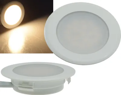 Produktbild von ChiliTec 22178 LED-Einbauleuchte "EBL-HV65w", weiß 230V, 2W, 2900K, 230lm, warmweiß