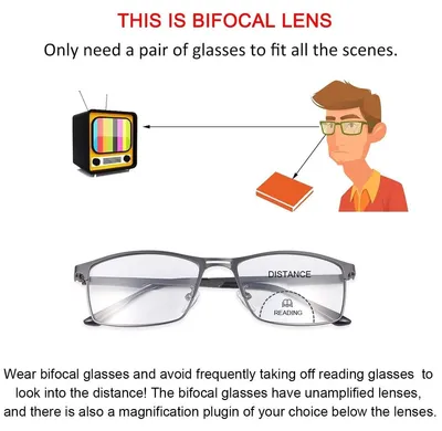 Imagen del producto de Omgoods: Gafas de lectura bifocales fotocromáticas con protección UV400