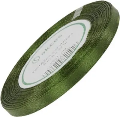 Immagine prodotto di Nastro di raso 6 mm - Oliva - 32 metri lineari