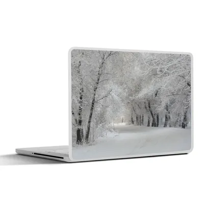 Produktbild von MuchoWow® Laptop Aufkleber Sticker Cover Bäume - Schnee - Winter 31x22.5 cm - Laptop-Deko