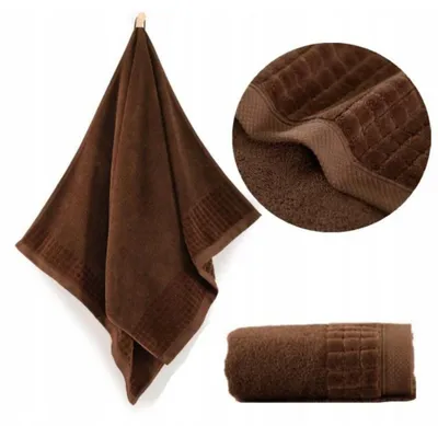 Produktbild von Handtuch - 100% Baumwolle - 500 g/m2 - 30x50 cm - Extra Saugfähig - Braun - hohe Grammatur - PAULO3