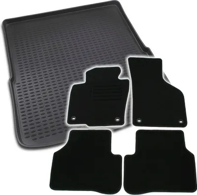 Produktbild von Gummi-Kofferraumwanne + Fußmatten Set für VW Passat 3C Variant, Bj. 2005-