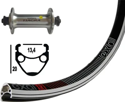 Produktbild von Winora V-Rad 13-622 Tiagra silb.SSP 32L Exal XR-1 sz/silb.o.Ösen.Niro-Spei.DD