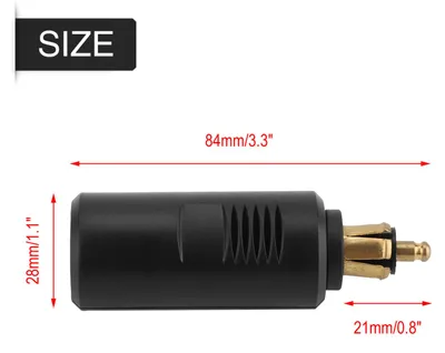 Zdjęcie produktu dla Adapter do gniazda zapalniczki samochodowej 12 V dla motocykli europejskich, pasujący do gniazda DIN