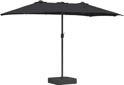 Obrázok produktu pre Záhradný slnečník Čierna 385 x 209 x 244 cm Polyester
