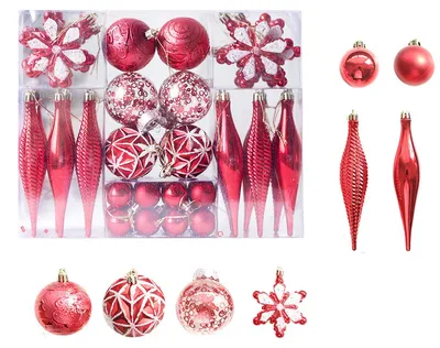 Produktbild von Weihnachtskugeln, bruchsichere Weihnachtskugel-Sets für Weihnachtsbaumschmuck, Feiertage, Zuhause, Partydekorationen, Baumschmuck