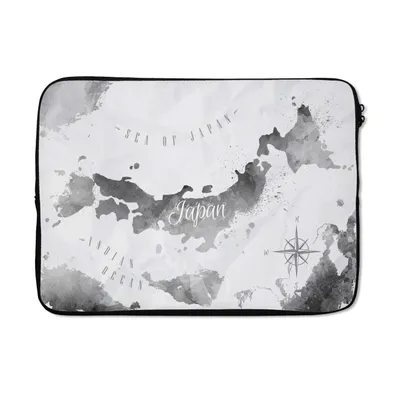 Produktbild von MuchoWow® Laptop Hülle 13 Zoll Karte - Japan - Ölfarbe Laptoptasche - Laptophülle - Sleeve - Rundumschutz