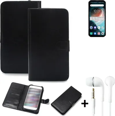 Produktbild von K-S-Trade Wallet Case Handyhülle kompatibel mit Blackview BL6000 Pro Schutzhülle Flip cover Flipstyle Tasche Hülle Flipcover Slim Bumper schwarz +
