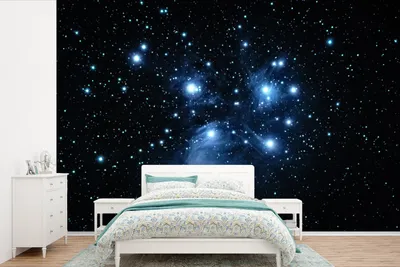 Produktbild von MuchoWow® Fototapete für Wohnzimmer oder Schlafzimmer Wandtapete Vinyl Motivtapete Universum - Planeten - Sterne - Jungen - Mädchen - Kinder - 390x260 cm - Papiertapete