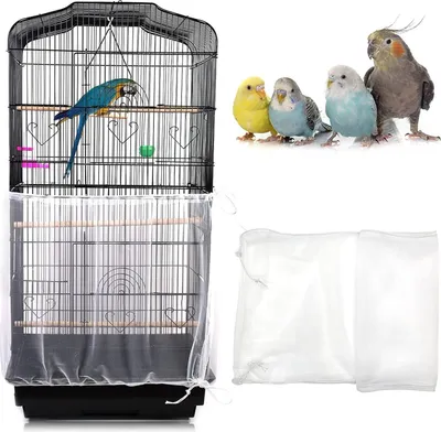 Produktbild von Vogelkäfig Abdeckung Feder Samenfänger Kordelzug