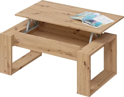 Produktbild von Couchtisch >Nova< höhenverstellbar in Nodi-Eiche-Nachbildung - 105x45x55 (BxHxT)
